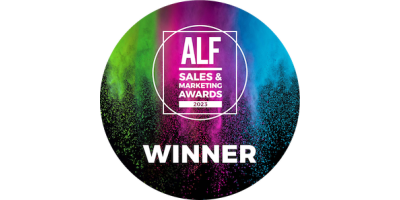 Badge for winner of ALF Sales & Marketing Awards 2023